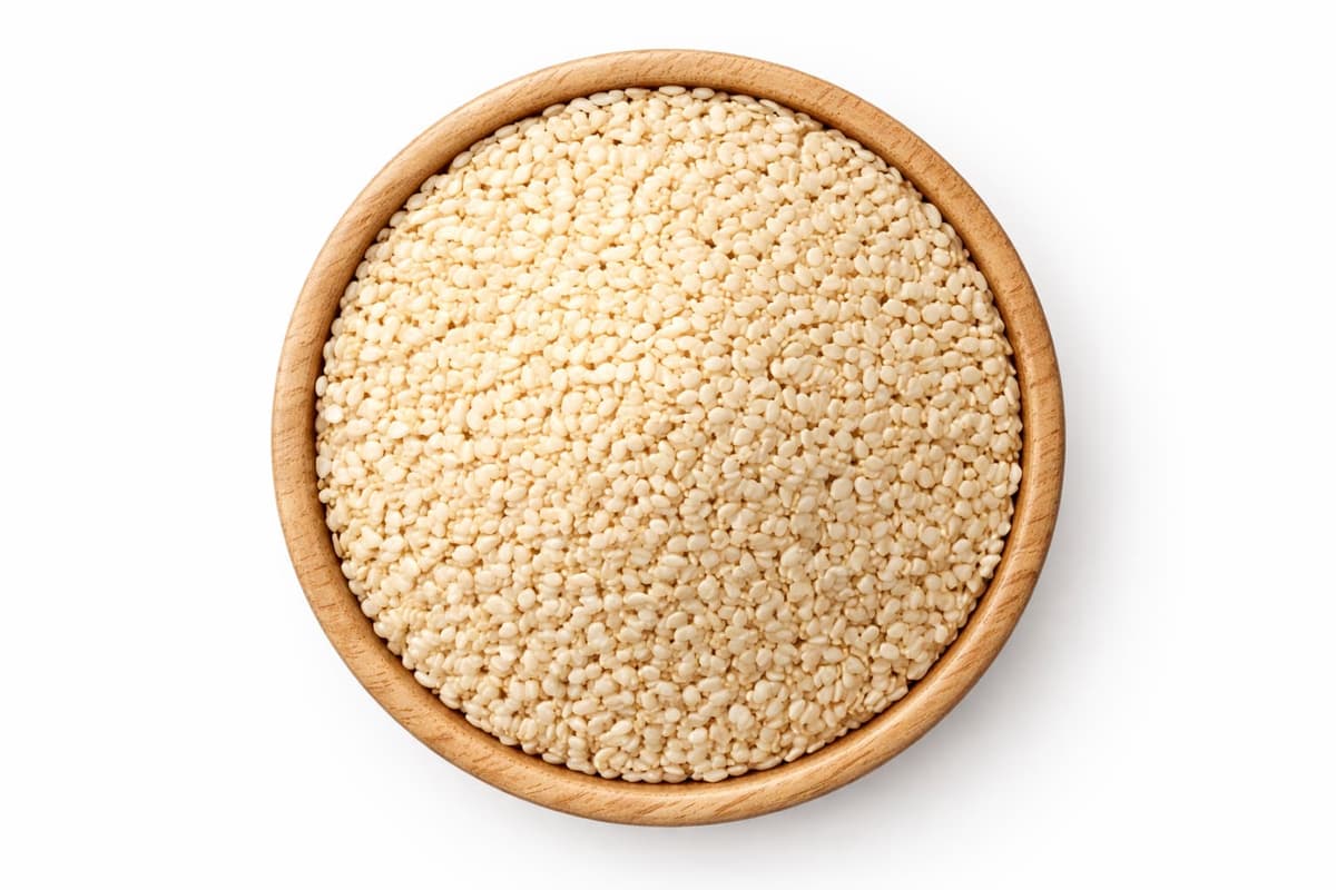 Premium Hulled White Sesame Seeds Auto Dried Sortex Cleaned Grade