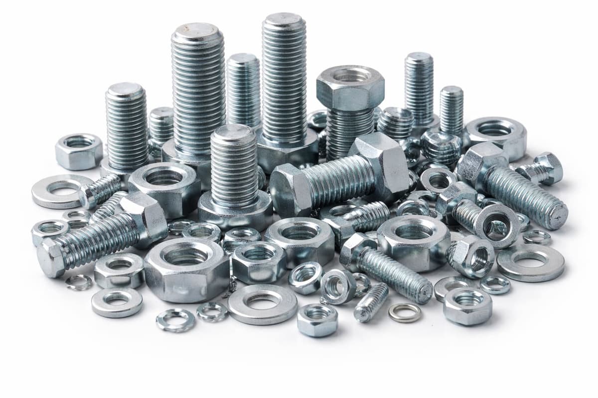 Premium Zinc-Plated Carbon Steel Hex Head Bolts Nuts and Washers Assortment